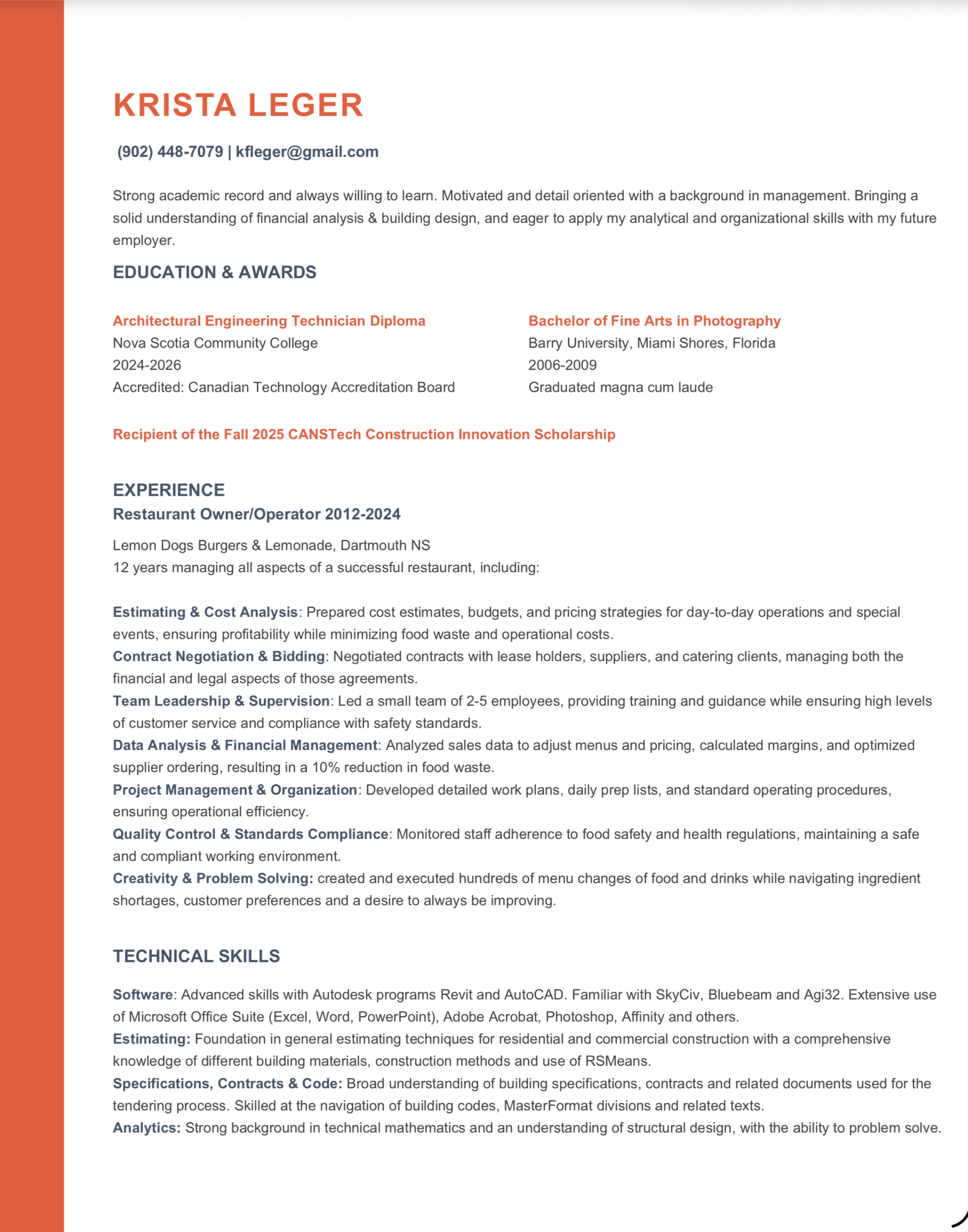 KRISTA LEGER RESUME 20260121